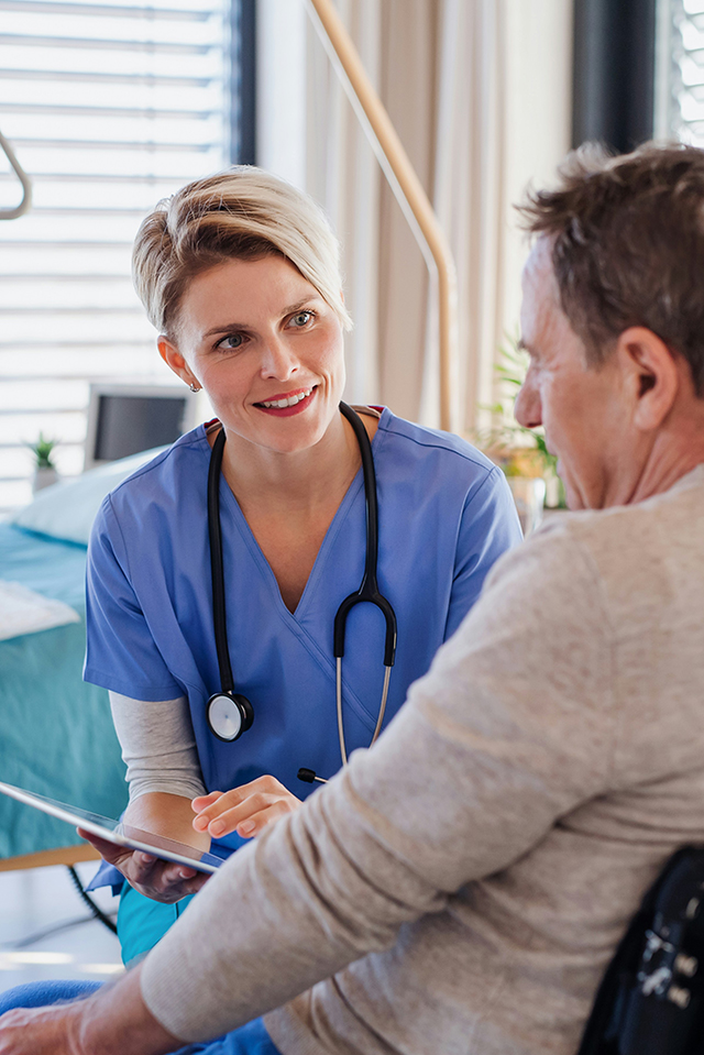 Doctor consulting with patient